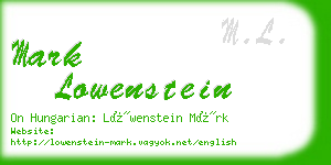 mark lowenstein business card